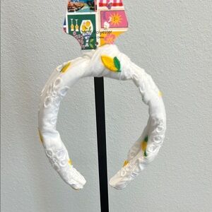 Piper K Headband with Lemon 🍋 Embroidery